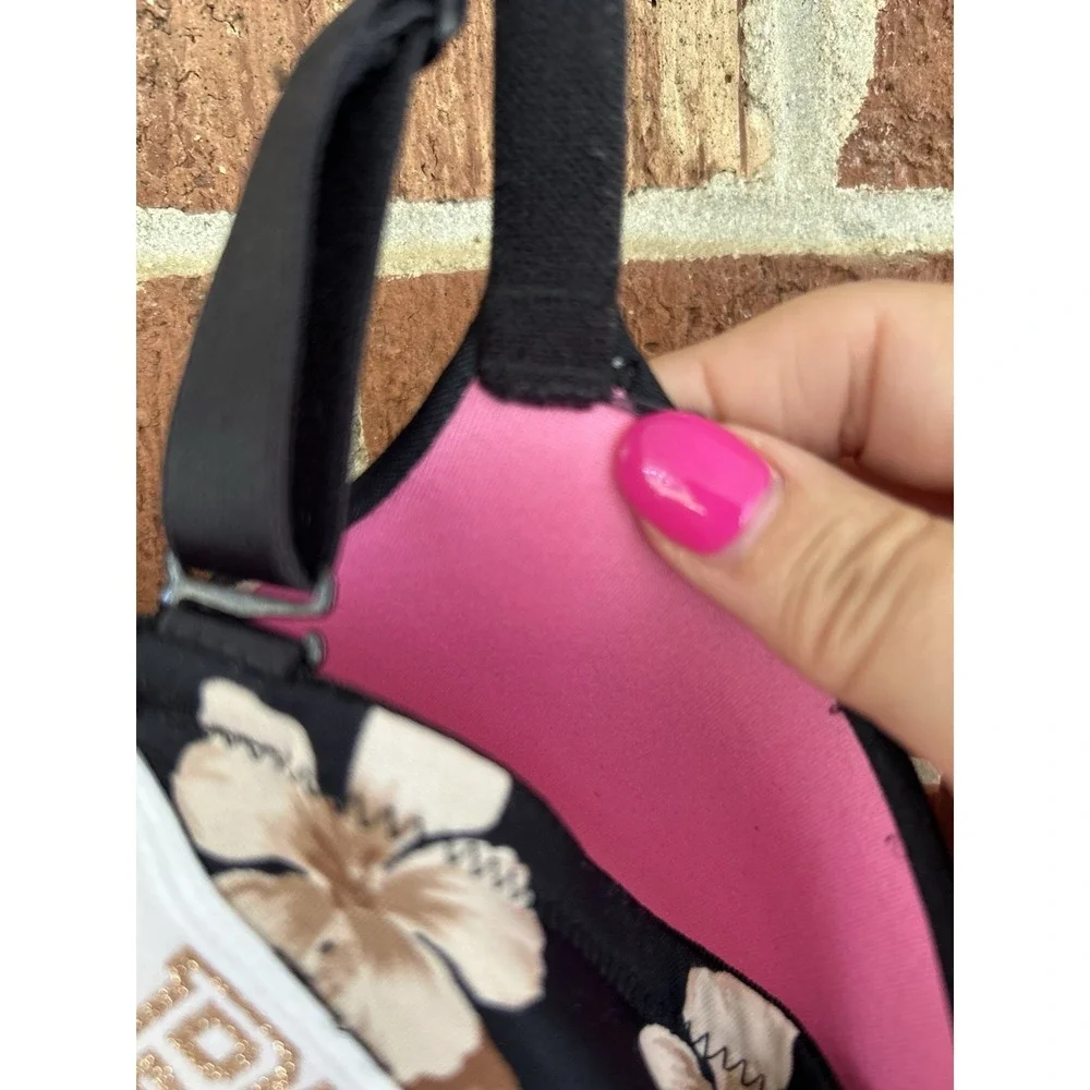 Pink Victoria's Secret Bra 36D Wear Everywhere T Shirt Lightly Lined Black Tan